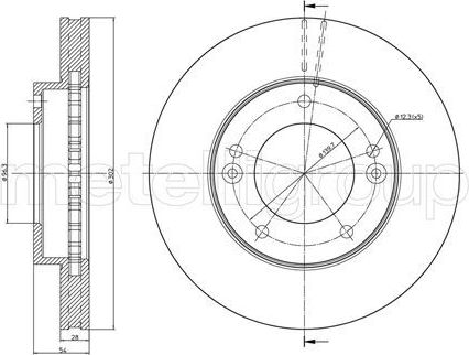 Тормозной диск Trusting передний для Kia Sorento I 2002-2011. Артикул DF1031
