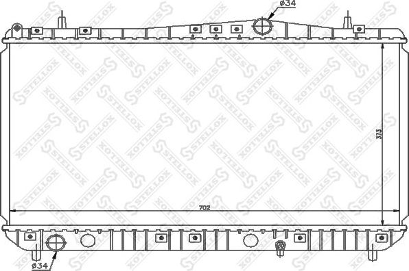 Радиатор охлаждения двигателя Stellox для Daewoo Rezzo 2000-2008. Артикул 10-25688-SX