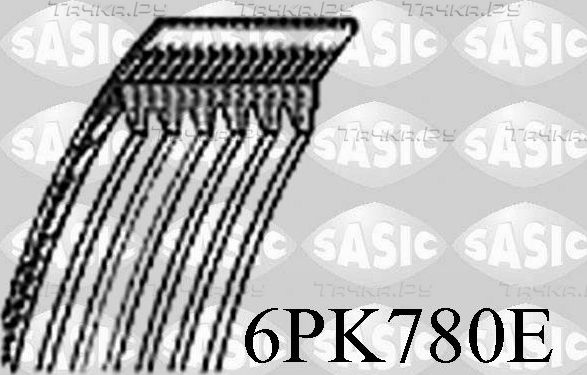 Приводной ремень поликлиновой Sasic для Citroen C4 I 2004-2011. Артикул 6PK780E