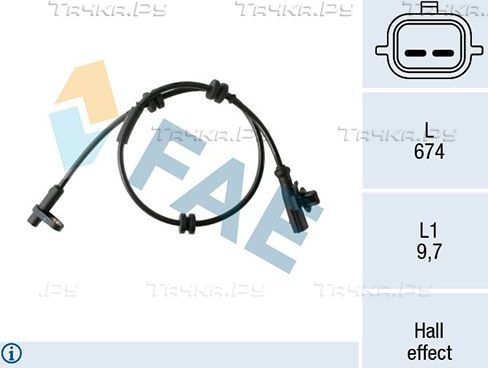 Датчик ABS FAE задний для Ford Fiesta VI 2008-2019. Артикул 78454