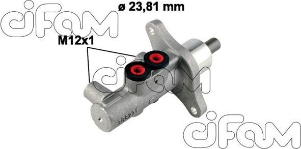 Тормозной цилиндр главный Cifam (алюминий). Артикул 202-776