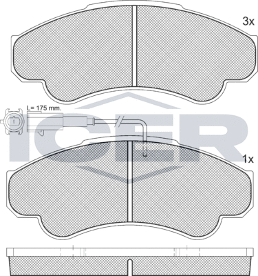 Тормозные колодки Icer. Артикул 141522
