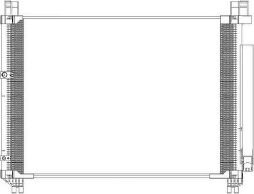 Радиатор кондиционера (конденсатор) Sakura для Toyota Highlander III (U50) 2014-2019. Артикул 5461-9830