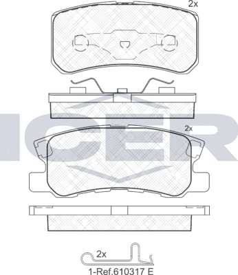 Тормозные колодки Icer. Артикул 181375
