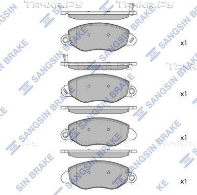 Тормозные колодки Sangsin Hi-Q передние для Ford Transit VI 2000-2006. Артикул SP4042