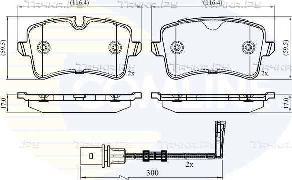 Тормозные колодки Comline Comline. Артикул CBP22391