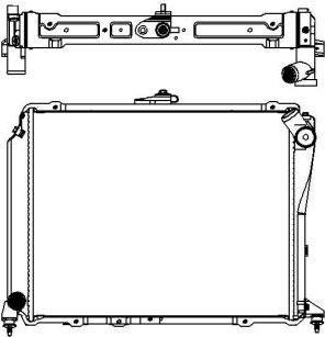 Радиатор охлаждения двигателя Sakura. Артикул 3462-1007