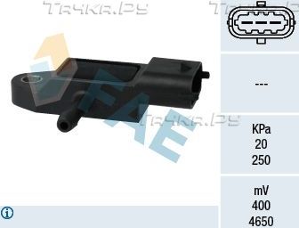 Датчик абсолютного давления (ДАД, MAP) FAE для Nissan Primastar I 2003-2007. Артикул 15106