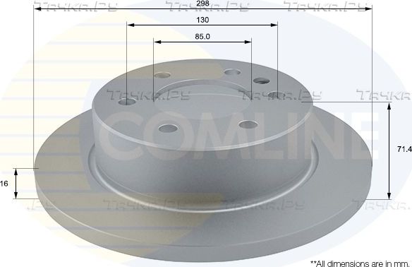 Тормозной диск Comline COATED. Артикул ADC1639