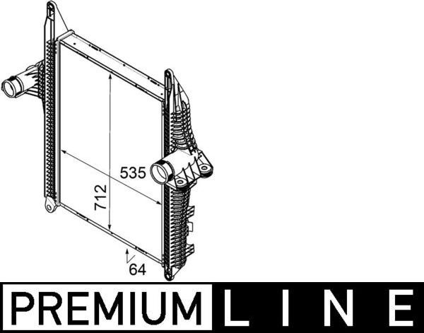 Интеркулер Mahle Premium для MAN TGM 2005-2026. Артикул CI 178 000P