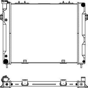 Радиатор охлаждения двигателя Sakura для Jeep Grand Cherokee I (ZJ) 1991-1999. Артикул 3231-1009