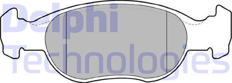 Тормозные колодки Delphi (Low-Metallic). Артикул LP1385