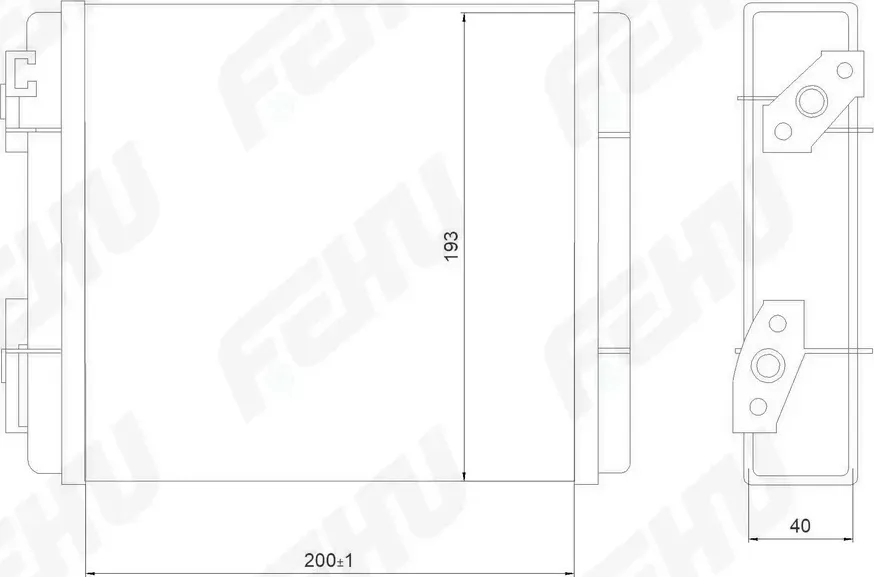 Радиатор отопителя (сборный) для VAZ 2104-05 (Fehu) Fehu. Артикул frh1060m