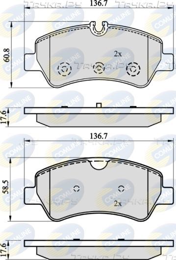 Тормозные колодки Comline Comline задние для Ford Tourneo Custom I 2012-2026. Артикул CBP02143