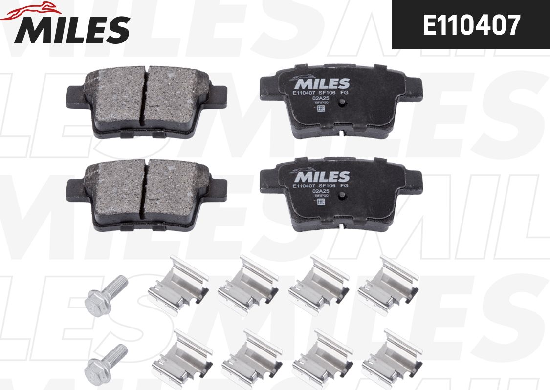 Тормозные колодки Miles (Semi-Metallic). Артикул E110407