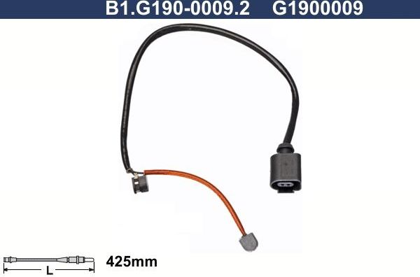 Датчик износа тормозных колодок  Galfer. Артикул B1.G190-0009.2