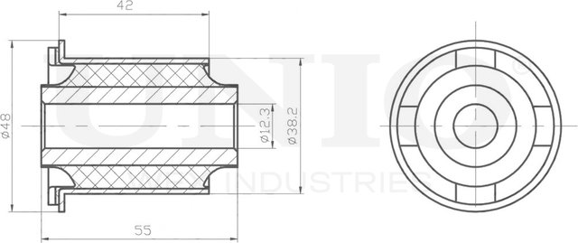 Сайлентблок рычага подвески (Unio). Артикул RMP-20165