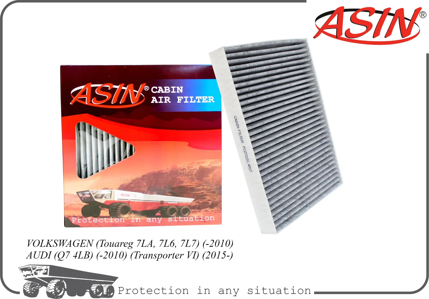 Фильтр салонный (Asin). Артикул ASINFC2722C