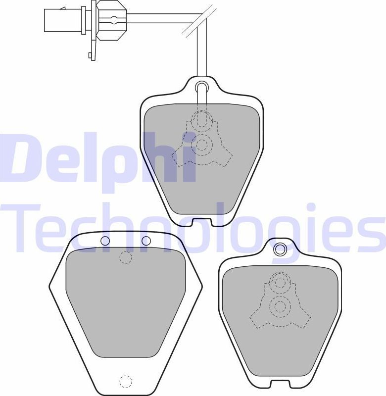 Тормозные колодки Delphi (Low-Metallic). Артикул LP1760