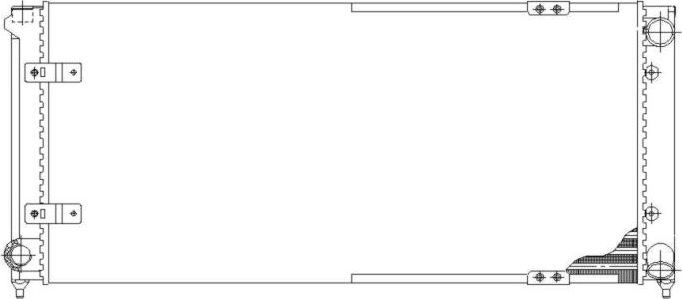 Радиатор охлаждения двигателя NRF (алюминий). Артикул 505654