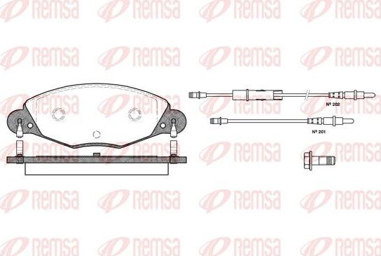 Тормозные колодки Remsa передние для Citroen C5 I 2001-2008. Артикул 0827.04