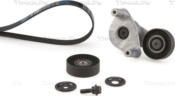 Приводной ремень поликлиновой с роликами (комплект) Gates Micro-V® Kit для Hyundai Santa Fe I 2003-2006. Артикул K016PK2000