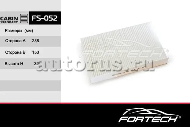 Фильтр салона RENAULT: Fluence 10, NISSAN: Juke (Fortech). Артикул FS052