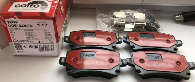 Тормозные колодки TRW DTEC COTEC. Артикул GDB1622DTE