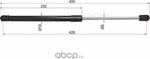 Амортизатор капота CHEVROLET CAPTIVA 06- (SAT). Артикул ST96624422