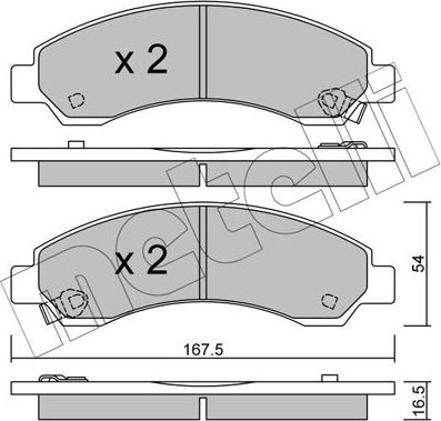 Тормозные колодки Metelli. Артикул 22-0888-0