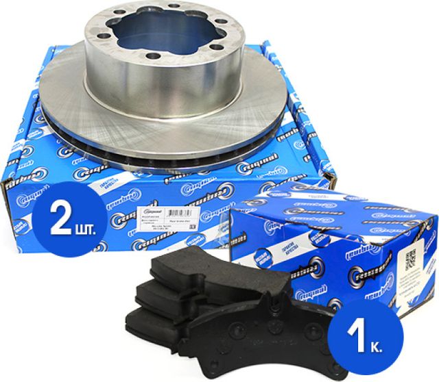 Диски тормозные с колодками задние комплект (Riginal). Артикул RGDF4919SKIT