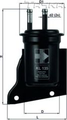 Топливный фильтр Mahle. Артикул KL 135