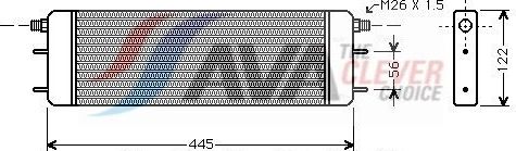 Радиатор масляный (маслоохладитель) для двигателя AVA (алюминий) для Mercedes-Benz E-Класс I (W124) 1993-1995. Артикул MS3139