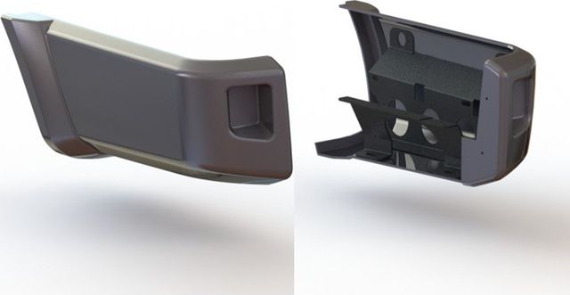 Усиленные накладки АВС-Дизайн на заднюю часть крыльев УАЗ Пикап 2015-2026. Под покраску. Артикул ABC.UAZ.SP.05P