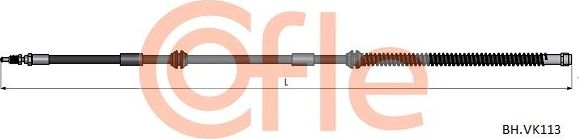 Тормозной шланг Cofle передний для Volkswagen Touareg I 2002-2010. Артикул 92.BH.VK113