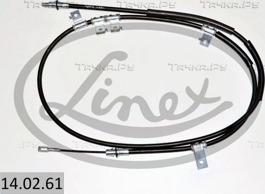 Трос ручника (тросик ручного тормоза) Linex. Артикул 14.02.61