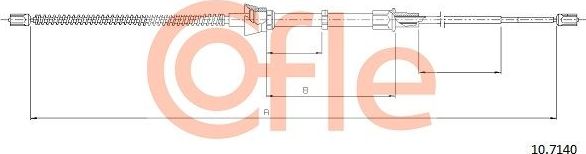 Трос ручника (тросик ручного тормоза) Cofle. Артикул 92.10.7140