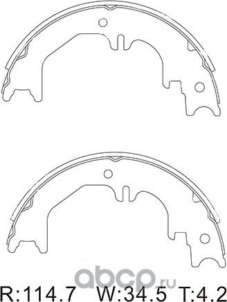 Колодки торм.бараб. (Avantech). Артикул AVS0122