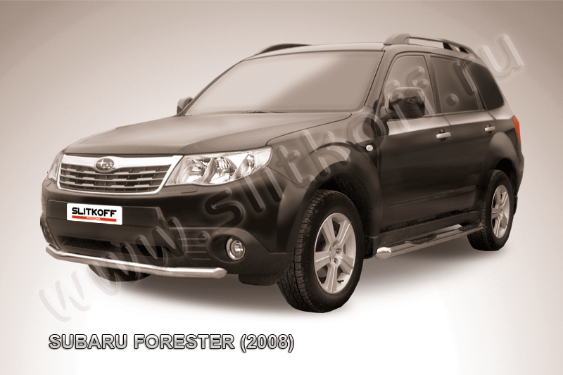Защита Slitkoff переднего бампера d57 для Subaru Forester III 2008-2012. Артикул SF012