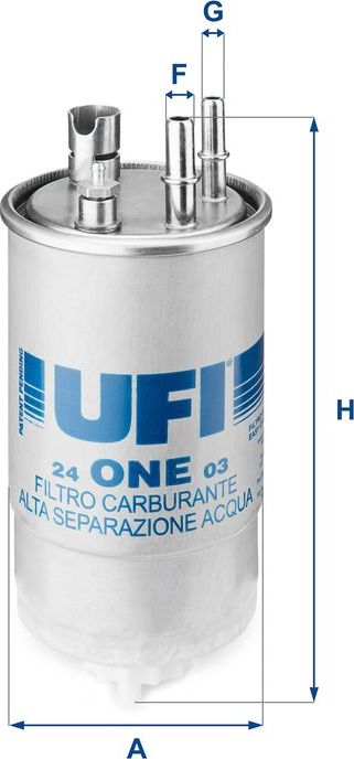 Топливный фильтр UFI. Артикул 24.ONE.03