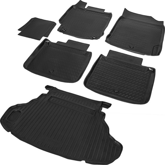 Комплект ковриков Rival для салона и багажника Toyota Camry XV50 рестайлинг седан (кроме Prestige и Lux) 2014-2018. Артикул K15701003-2