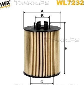 Масляный фильтр WIX Filters для Opel Corsa C 2000-2009. Артикул WL7232