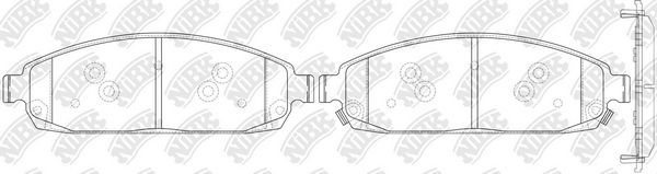 Тормозные колодки NiBK передние для Jeep Commander XK, XH 2005-2010. Артикул PN8491