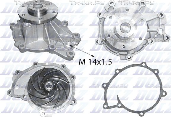 Помпа (водяной насос) Dolz для MAN M2000 1995-2006. Артикул M654