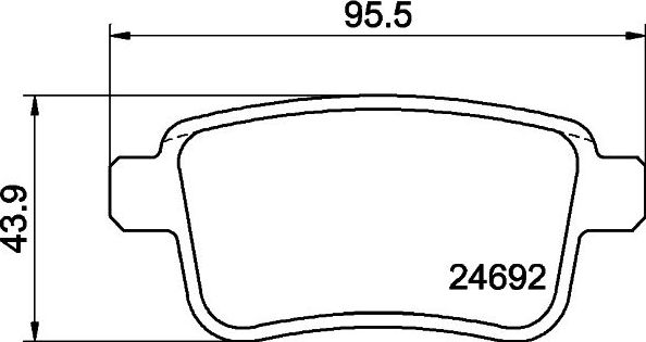 Тормозные колодки Mintex задние для Renault Kangoo II 2008-2026. Артикул MDB2964