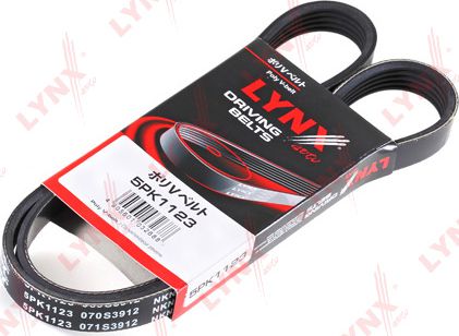 Приводной ремень поликлиновой LYNXauto для Renault Duster I 2012-2020. Артикул 5PK1123