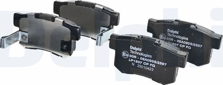 Тормозные колодки Delphi (органический) задние для Honda Odyssey I 1997-1999. Артикул LP1507