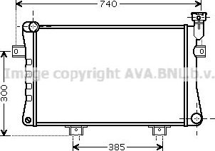 Радиатор охлаждения двигателя AVA. Артикул LA2015