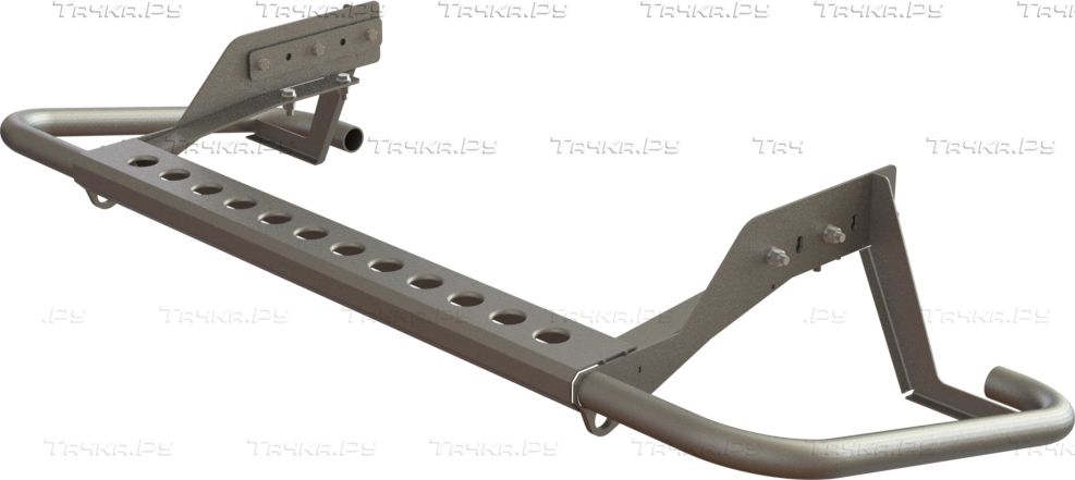 Бампер силовой STC задний для Mitsubishi L200 IV 2006-2013 облегченный. Артикул STC-ML200/06-BRL