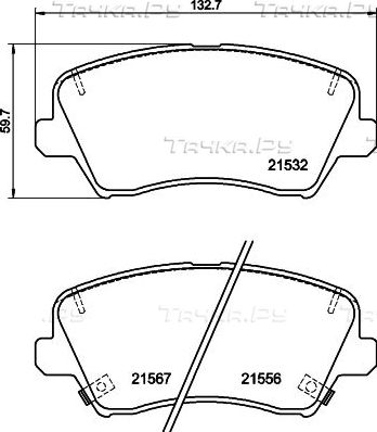 Тормозные колодки Nisshinbo передние для Kia Ceed II 2015-2018. Артикул NP6137